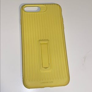 Yellow Iphone 7 plus/ 8 plus with kickstand